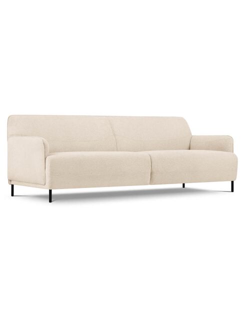 Canapé Tissu Neso 3 places beige - 235x90x76 cm