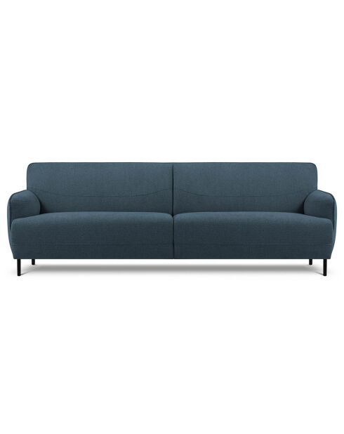 Canapé Tissu Neso 3 places bleu - 235x90x76 cm