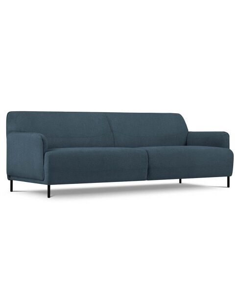 Canapé Tissu Neso 3 places bleu - 235x90x76 cm