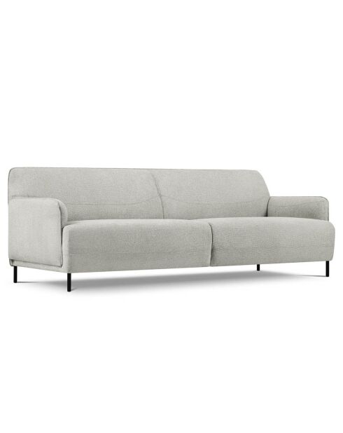 Canapé Tissu Neso 3 places gris - 235x90x76 cm