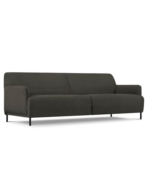 Canapé Tissu Neso 3 places gris foncé - 235x90x76 cm