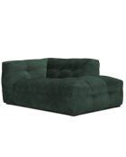 Méridienne droite en Velours Vesta vert bouteille - 170x102x68 cm