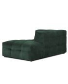 Méridienne droite en Velours Vesta vert bouteille - 170x102x68 cm