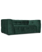 Canapé Velours Vesta 2 places vert bouteille - 208x102x68 cm