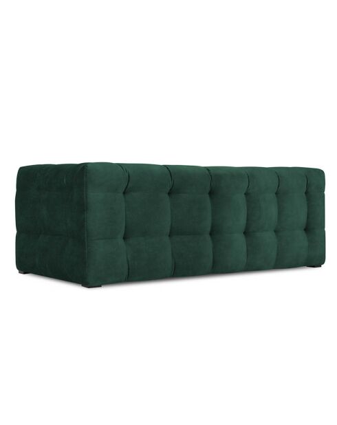 Canapé Velours Vesta 2 places vert bouteille - 208x102x68 cm
