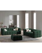 Canapé Velours Vesta 2 places vert bouteille - 208x102x68 cm