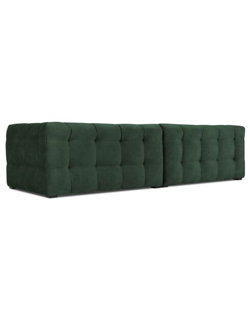 Canapé Velours Vesta 4 places vert bouteille - 280x102x68 cm