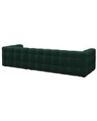 Canapé d'angle droit Velours Vesta 5 places vert bouteille - 320x170x68 cm