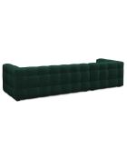 Canapé d'angle gauche Velours Vesta 5 places vert bouteille - 320x170x68 cm