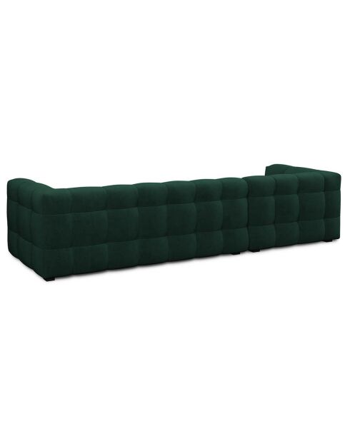 Canapé d'angle gauche Velours Vesta 5 places vert bouteille - 320x170x68 cm