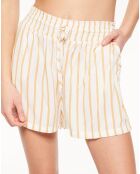 Short de pyjama Havanna rayé milk/beige