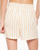 Short de pyjama Havanna rayé milk/beige