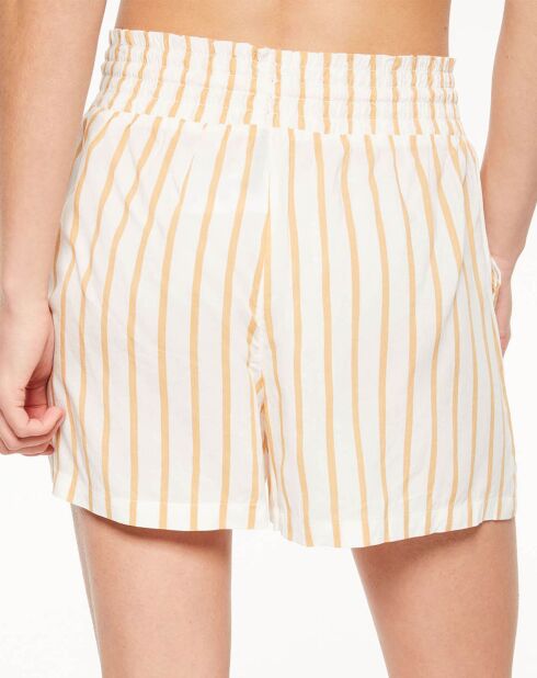 Short de pyjama Havanna rayé milk/beige