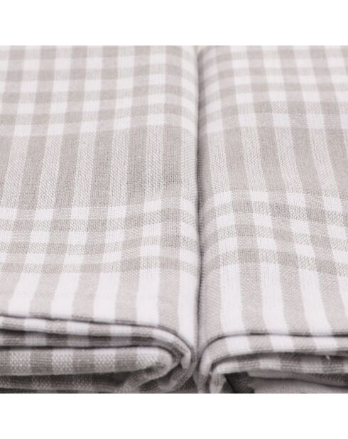 10 grau/weiße Küchentücher - 45x65 cm