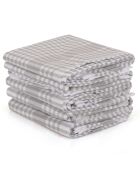 10 Torchons de cuisine gris/blanc - 45x65 cm