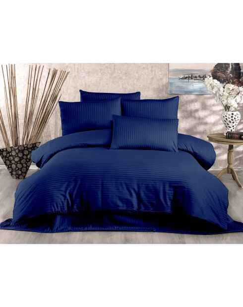 Parure housse de couette Lylium bleu foncé