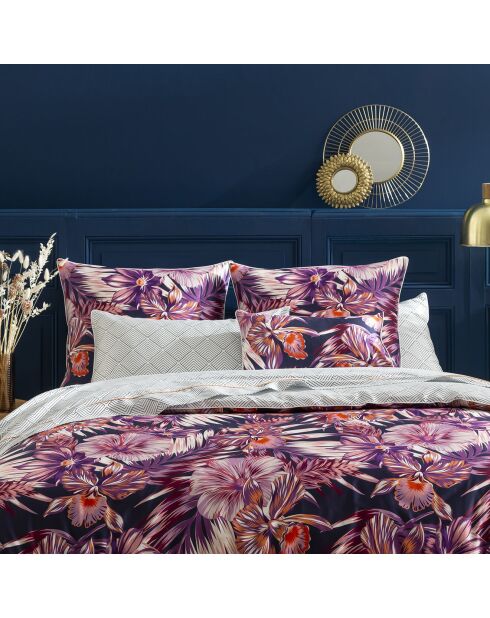Parure housse de couette 100% Satin de Coton Raiva multicolore