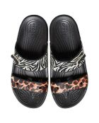 Mules Classic Crocs Animal Remix noir/multicolore