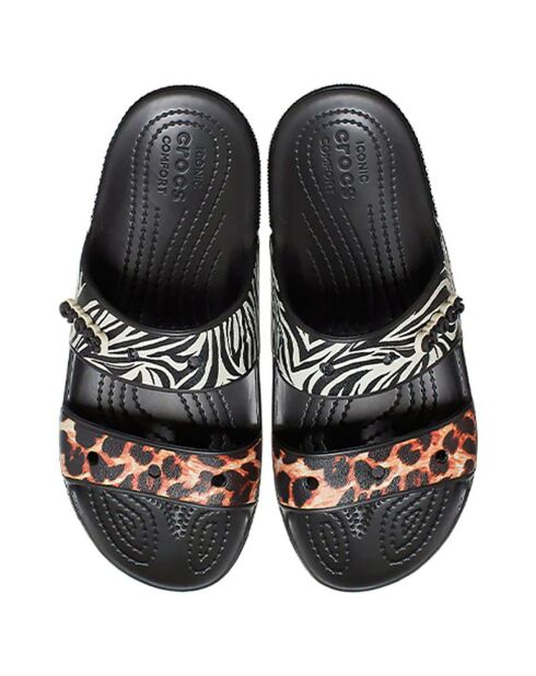 Mules Classic Crocs Animal Remix noir/multicolore