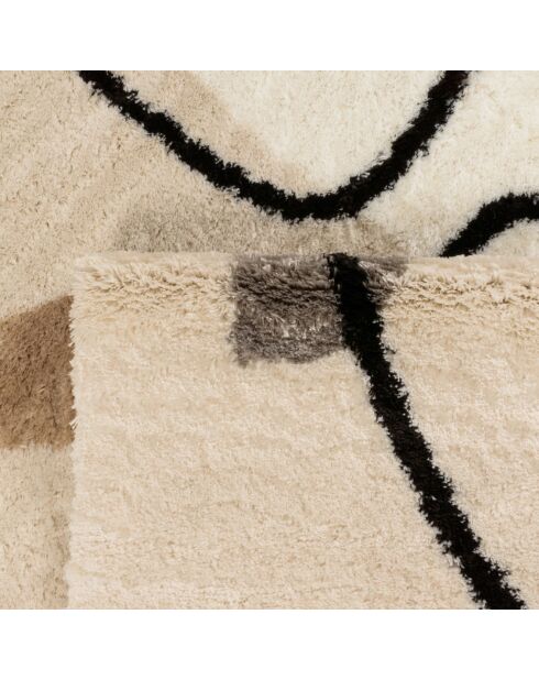 Tapis shaggy doux Lasso 673 beige - 160x230 cm