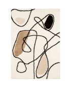 Tapis shaggy doux Lasso 674 ivoire - 160x230 cm