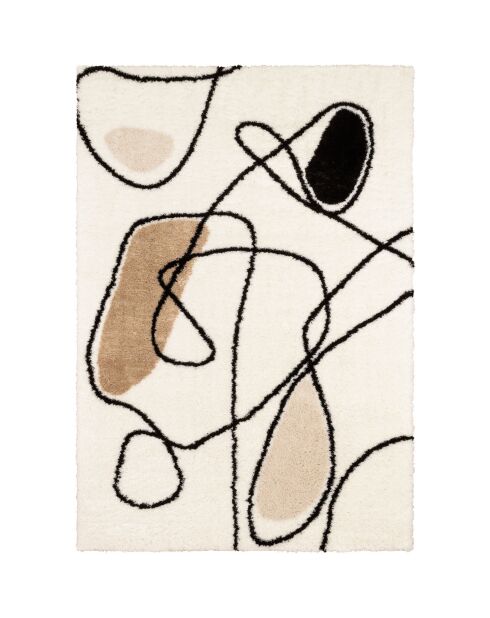 Tapis shaggy doux Lasso 674 ivoire - 160x230 cm