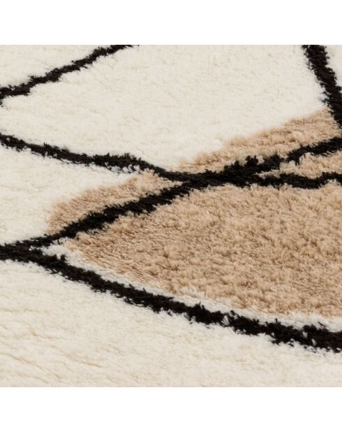 Tapis shaggy doux Lasso 674 ivoire - 160x230 cm