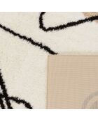 Tapis shaggy doux Lasso 674 ivoire - 160x230 cm