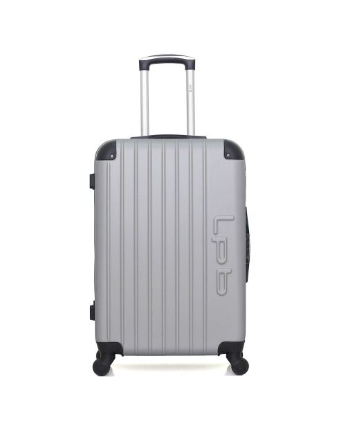 Valise Moyen Séjour 4 roues simples Hambourg 65 cm grise