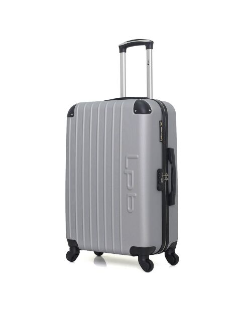 Valise Moyen Séjour 4 roues simples Hambourg 65 cm grise