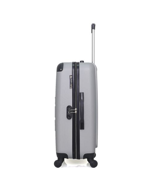 Valise Moyen Séjour 4 roues simples Hambourg 65 cm grise