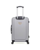 Valise Moyen Séjour 4 roues simples Hambourg 65 cm grise