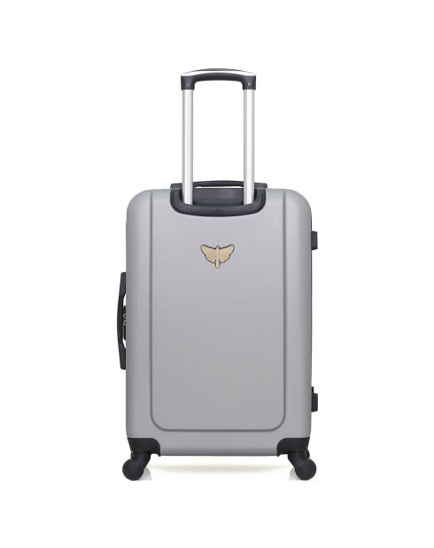 Valise Moyen Séjour 4 roues simples Hambourg 65 cm grise