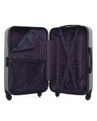 Valise Moyen Séjour 4 roues simples Hambourg 65 cm grise