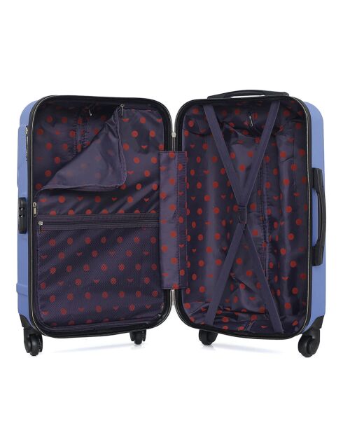Valise Moyen Séjour 4 roues simples Norine-A 60 cm bleu doré