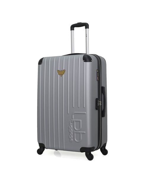 Valise Moyen Séjour 4 roues simples Marianne 65 cm grise
