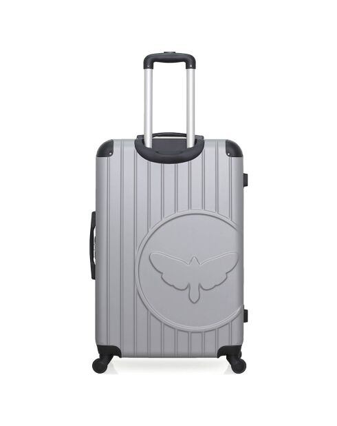 Valise Moyen Séjour 4 roues simples Marianne 65 cm grise