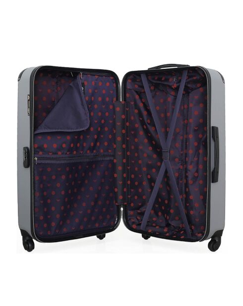 Valise Moyen Séjour 4 roues simples Marianne 65 cm grise