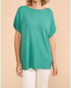Top en Maille fine Alicia vert basilic