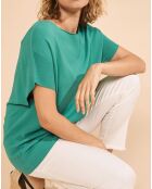 Top en Maille fine Alicia vert basilic