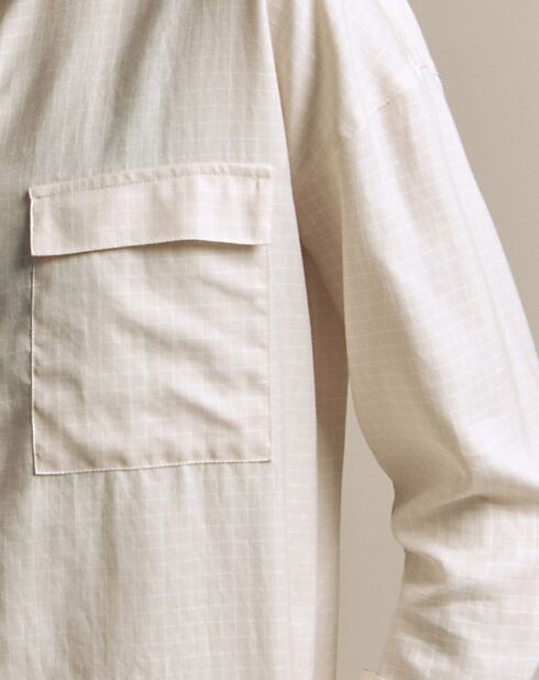 Chemise Canada à petits carreaux rose poudré