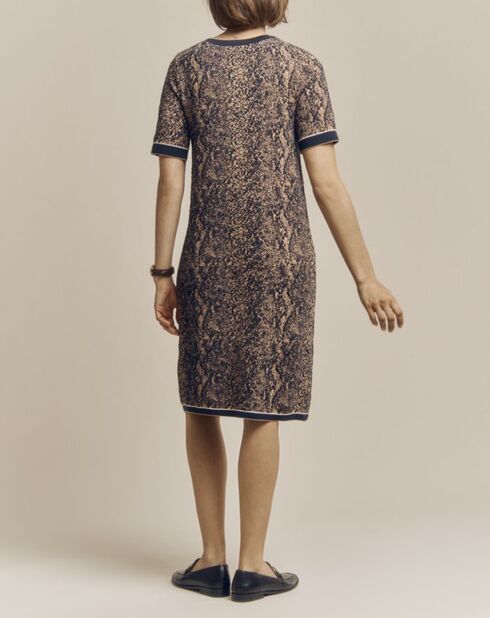 Robe droite en Laine mélangée Operette bleu marine