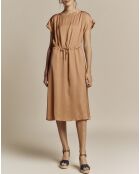 Robe Rivelyn ample et fluide taupe