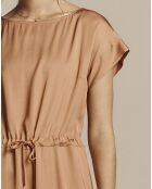 Robe Rivelyn ample et fluide taupe