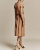 Robe Rivelyn ample et fluide taupe