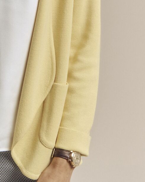 Veste en Laine mélangée Vague jaune mimosa