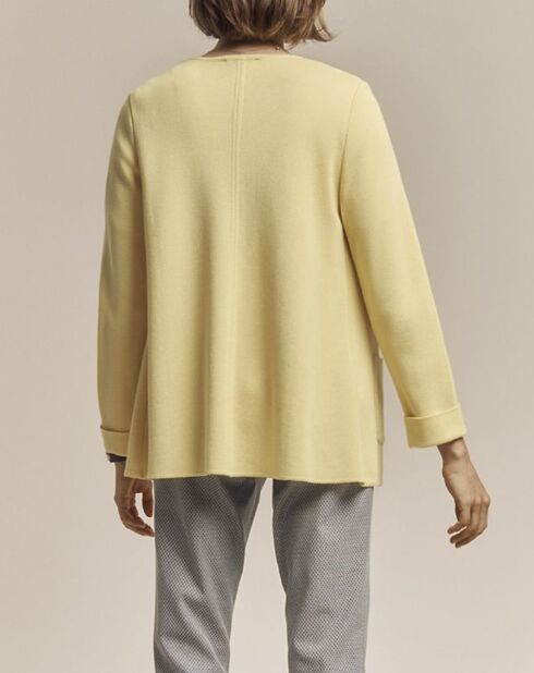 Veste en Laine mélangée Vague jaune mimosa