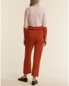 Pantalon droit en Laine mélangée Yao rouge