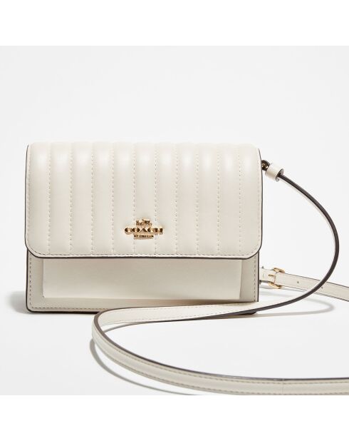 Faltbare Gürteltasche aus Kreideleder, 12,8 x 5,7 x 17,8 cm