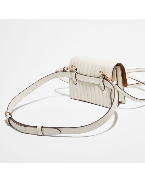 Faltbare Gürteltasche aus Kreideleder, 12,8 x 5,7 x 17,8 cm